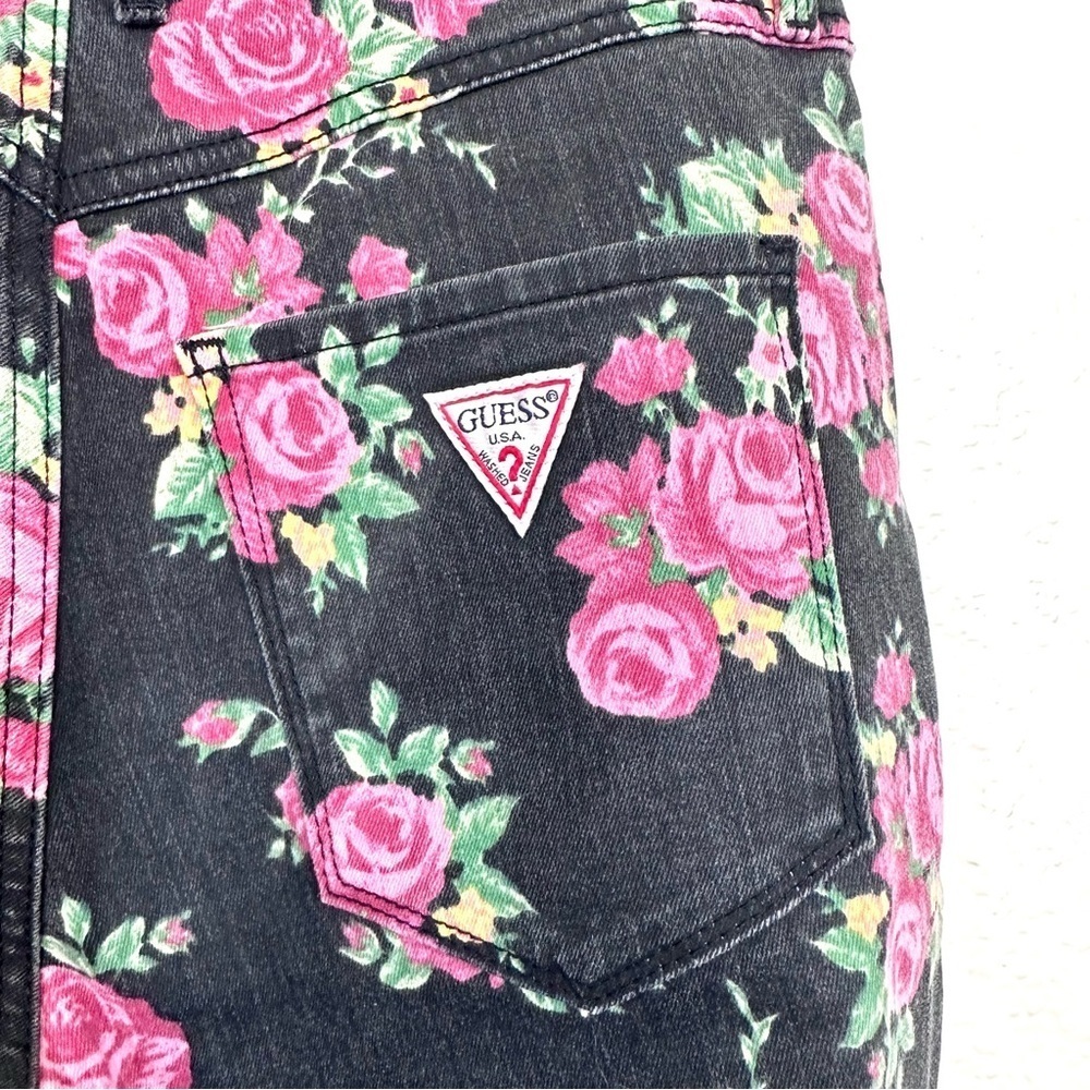 Guess 1981 3 Zip Crop Skinny Jeans Ankle Zip Rose Size 28 - Picture 4 of 11
